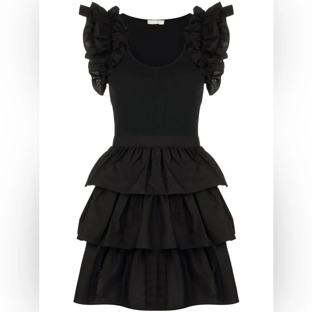 NWT Ulla Johnson Hanna Dress in Noir, Size 6 - Picture 2 of 13